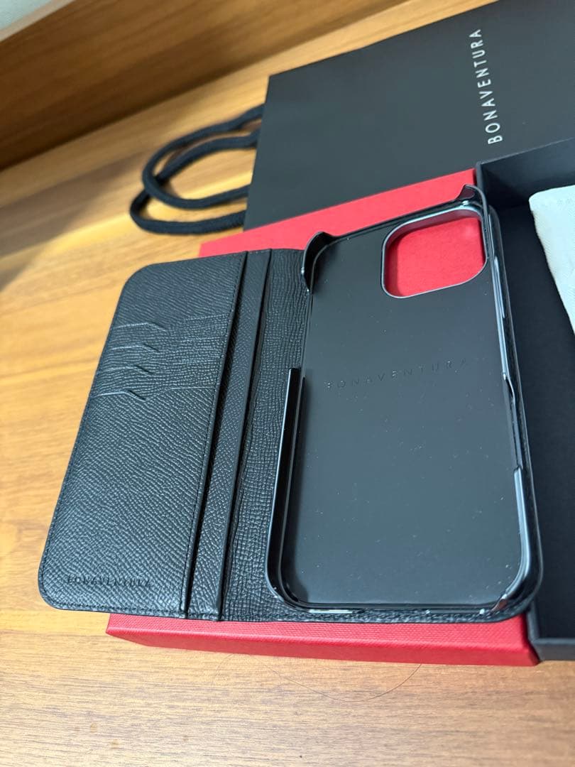 新品同様 BONAVENTURA iPhone 16promaxブラックノービレ