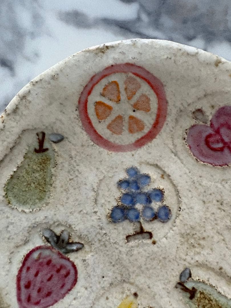 本田あつみ　フルーツ柄　小皿