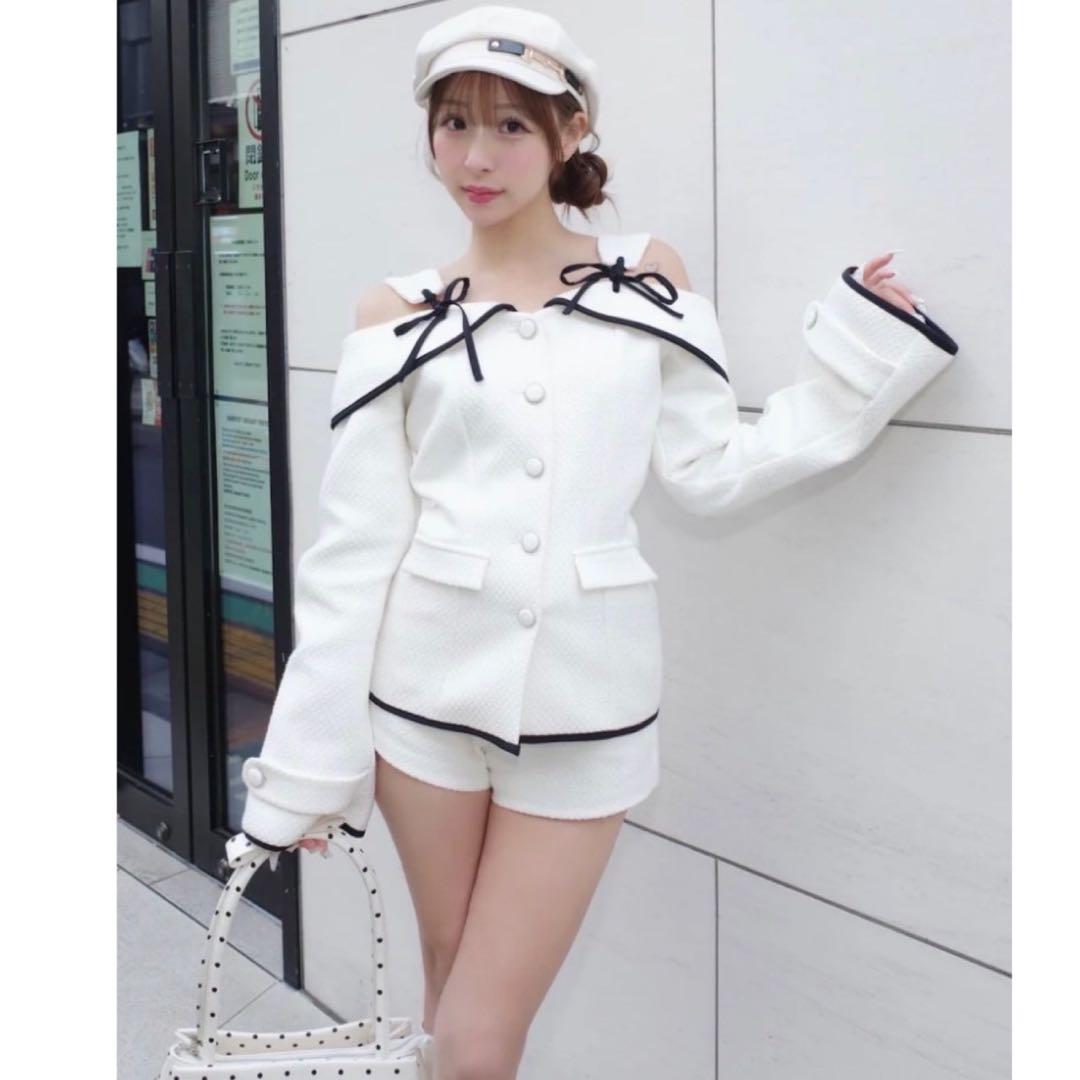 新品未開封 ダーリッチ ボンディングツイードオフショルチュニック　S