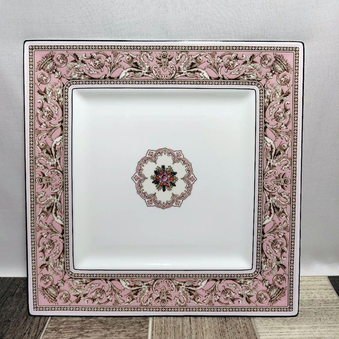 ウェッジウッド フロレンティーンピンク プレート スクエアプレート