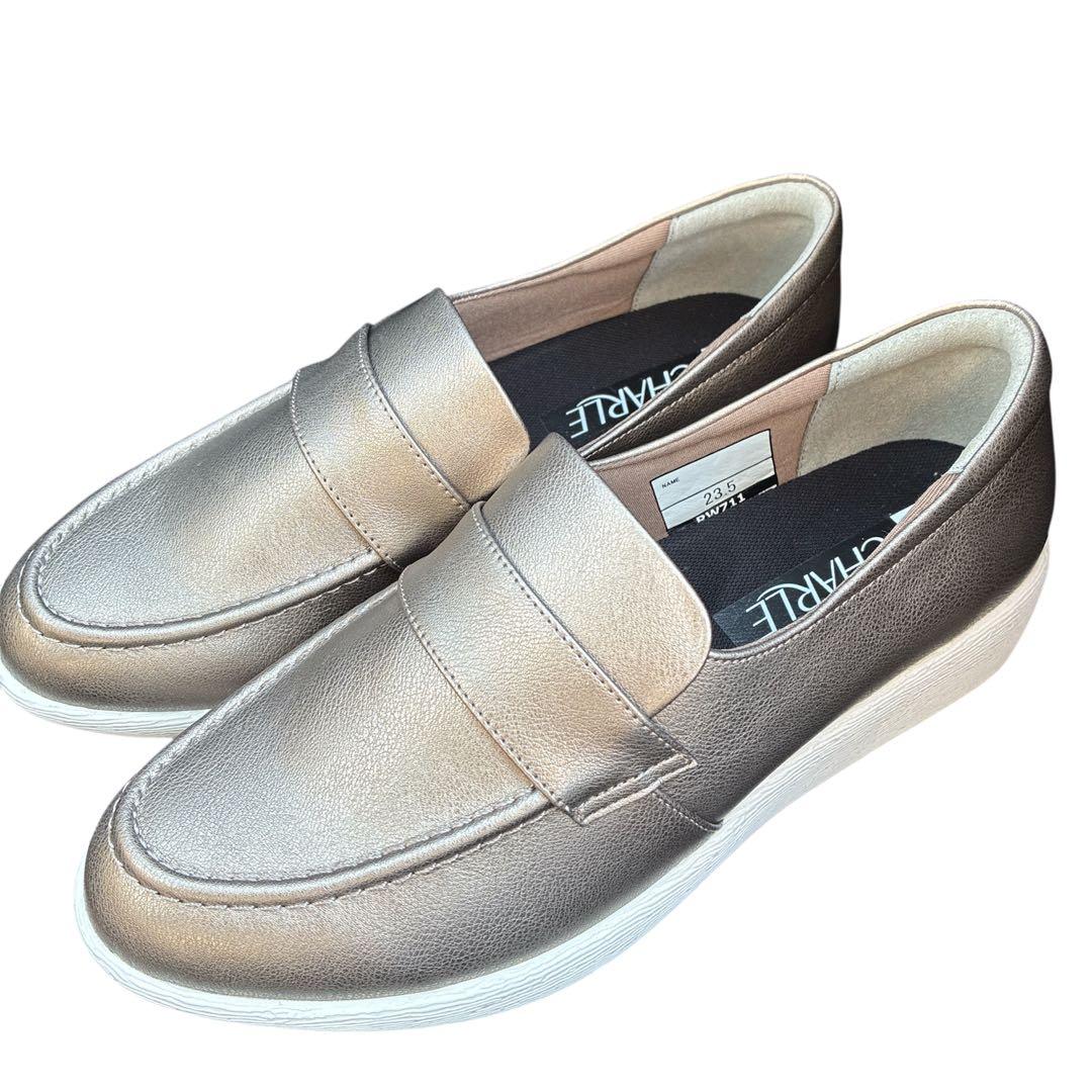 シャルレウェルネス スマートタウンシューズ ブラウニッシュゴールド　23.5㎝