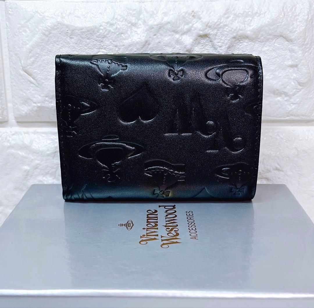 Vivienne Westwood 3つ折り財布 ブラック マット