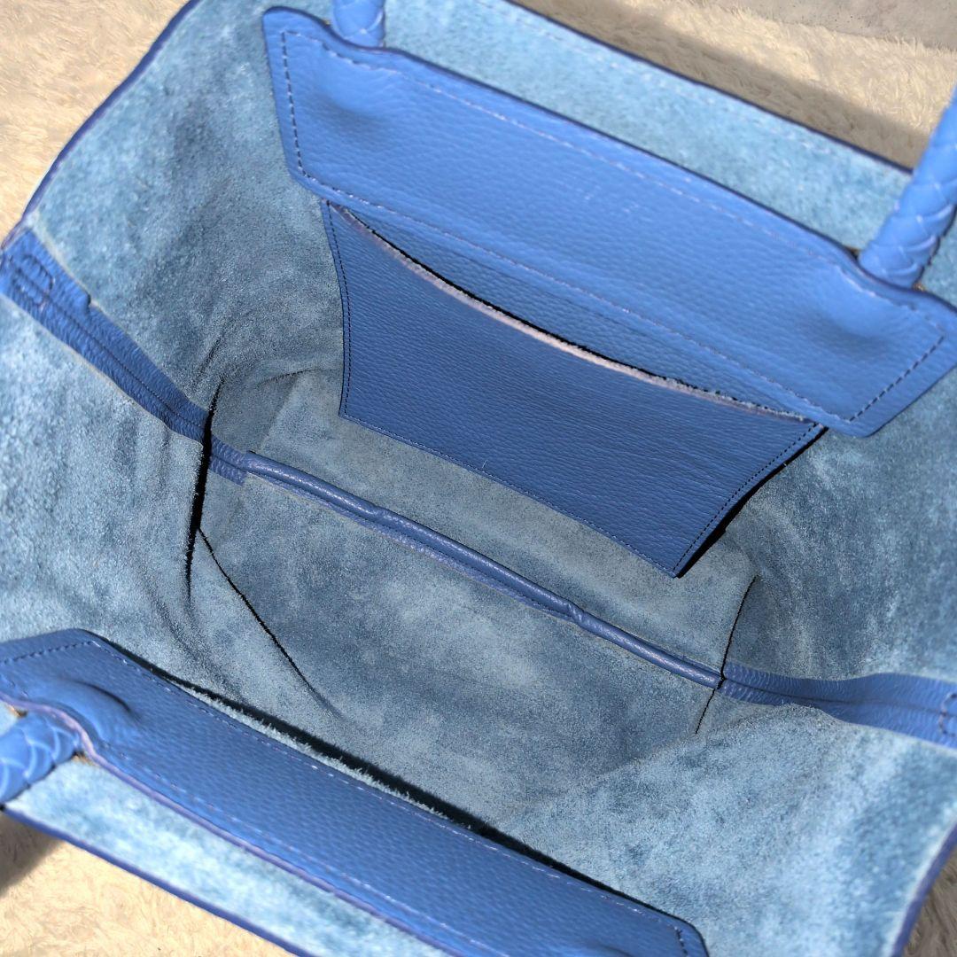 【未使用級 希少色】ヒロフ　チェスタ　トートバッグ　M　メッシュハンドル　ブルー