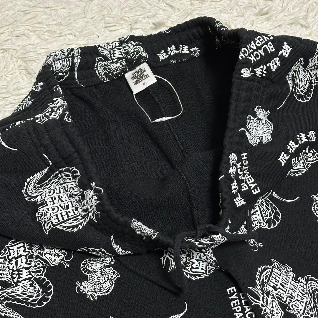 【極美品】 BLACK EYEPATCH 取扱注意 龍 スウェット ハーフパンツ