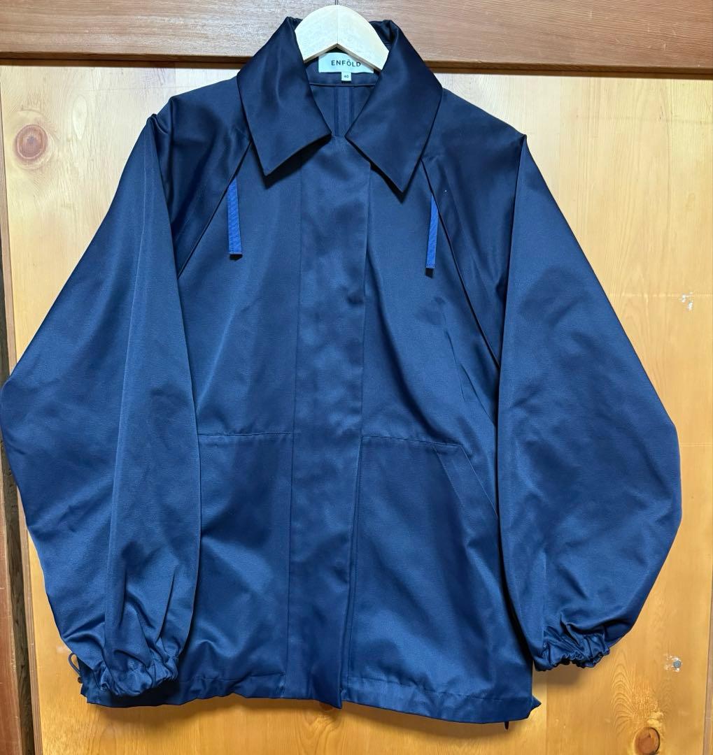 ENFOLD エンフォルドヘビーサテンドロストビッグジャケットコート