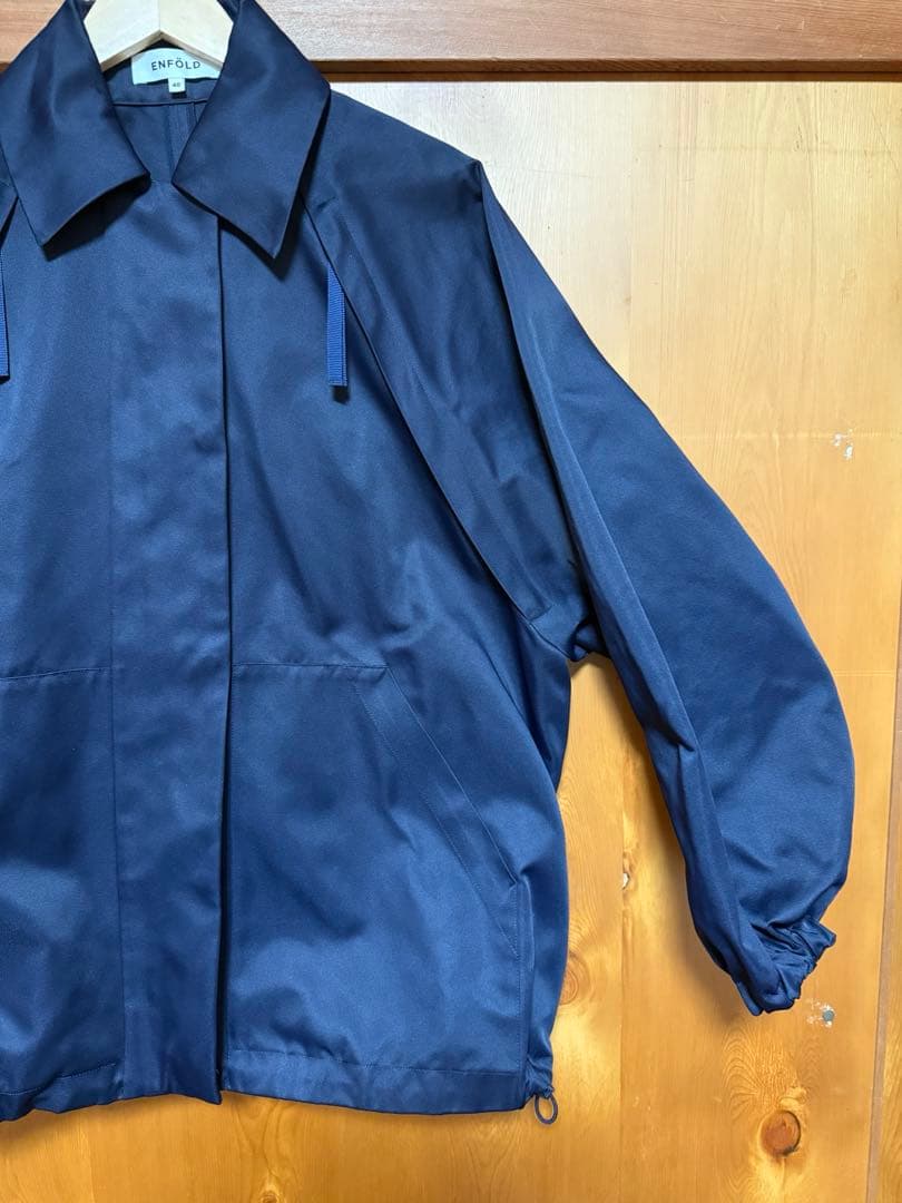 ENFOLD エンフォルドヘビーサテンドロストビッグジャケットコート