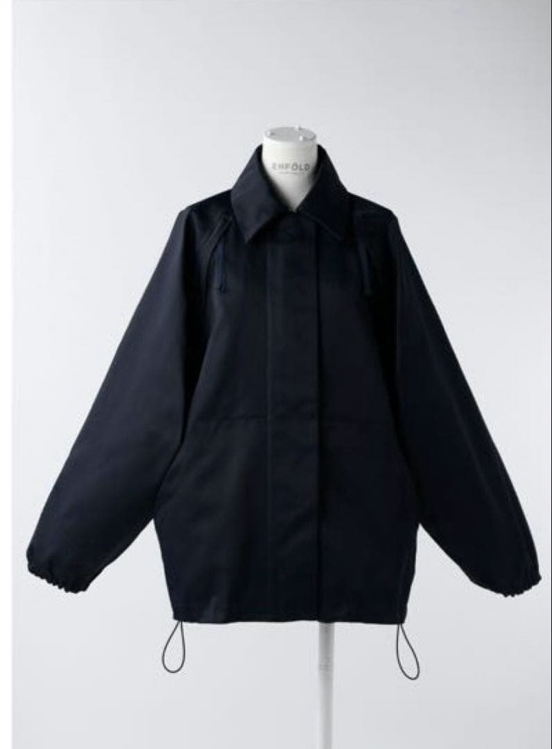ENFOLD エンフォルドヘビーサテンドロストビッグジャケットコート