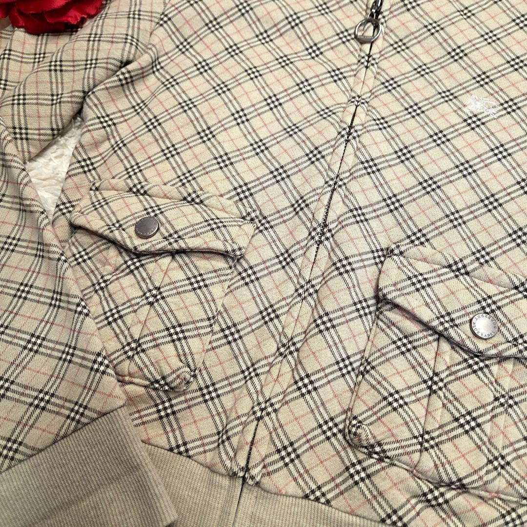 [良品]BURBERRY ブルーレーベル　ジップアップジャケット　ノバチェック