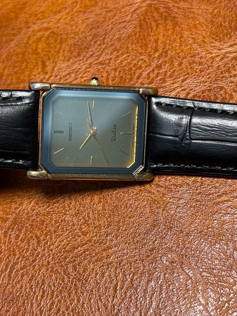 A86 希少 稼動品 SEIKO DOLCE スクエア型 80年代ヴィンテージ