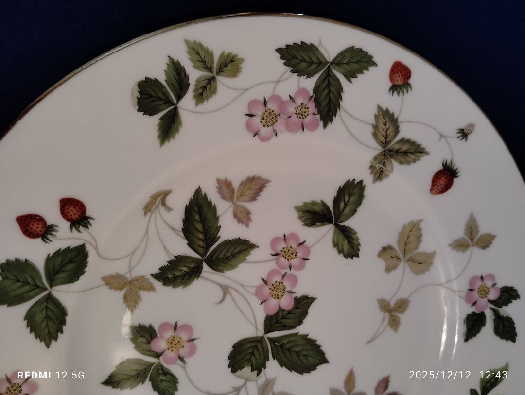 ウェッジウッド 　ワイルドストロベリー）27センチプレート5枚セット