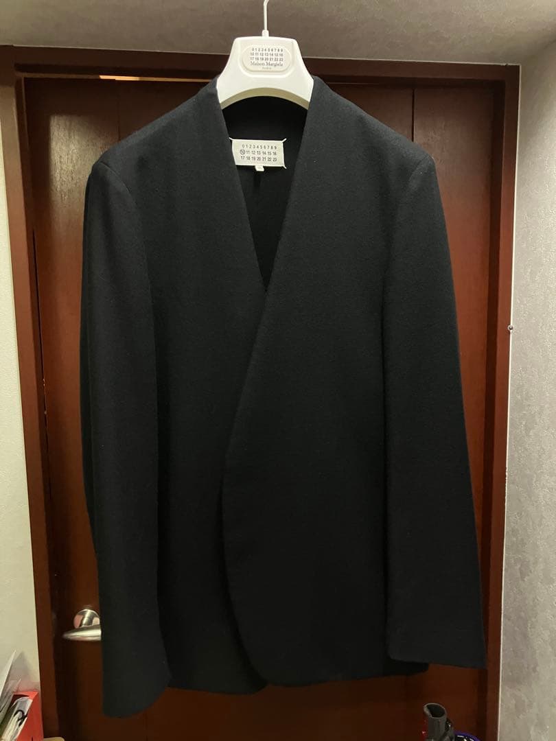Maison Margiela ノーカラージャケット サイズ46 ブラック