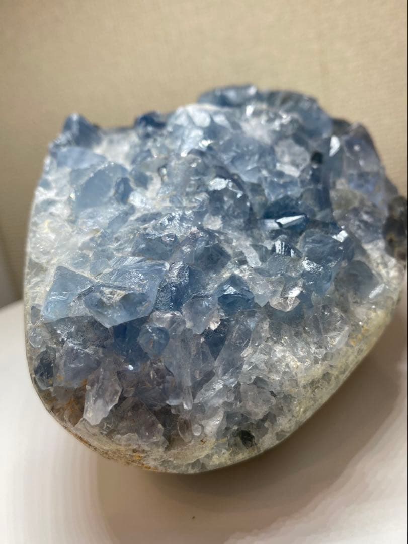 セレスタイト　天然石　原石　天青石　エッグ　2503.6g