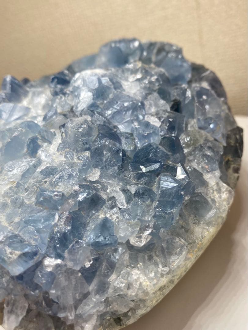 セレスタイト　天然石　原石　天青石　エッグ　2503.6g