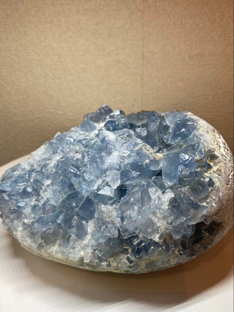 セレスタイト　天然石　原石　天青石　エッグ　2503.6g