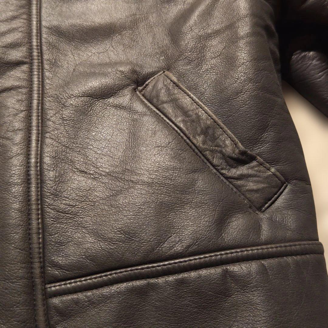 U.S. ARMY ミリタリージャケット レザー ブラック