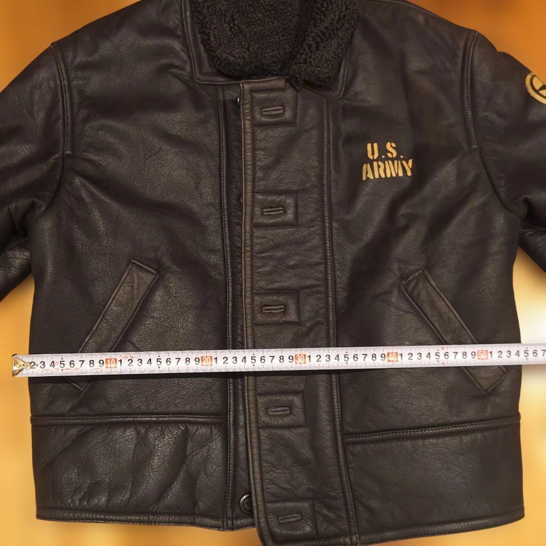 U.S. ARMY ミリタリージャケット レザー ブラック