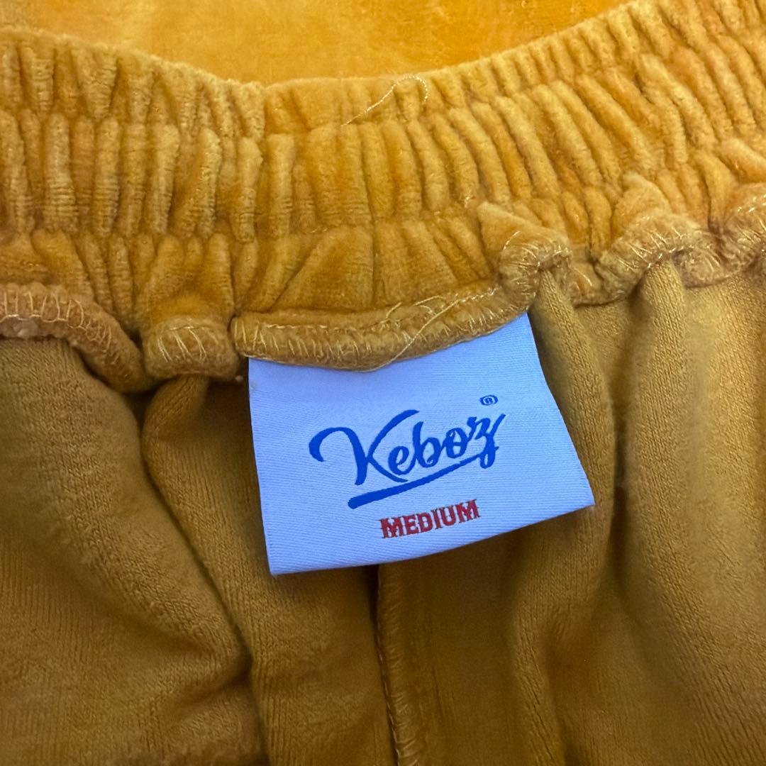 Keboz ケボズ ベロア セットアップ 上下 M ゴールド オレンジ