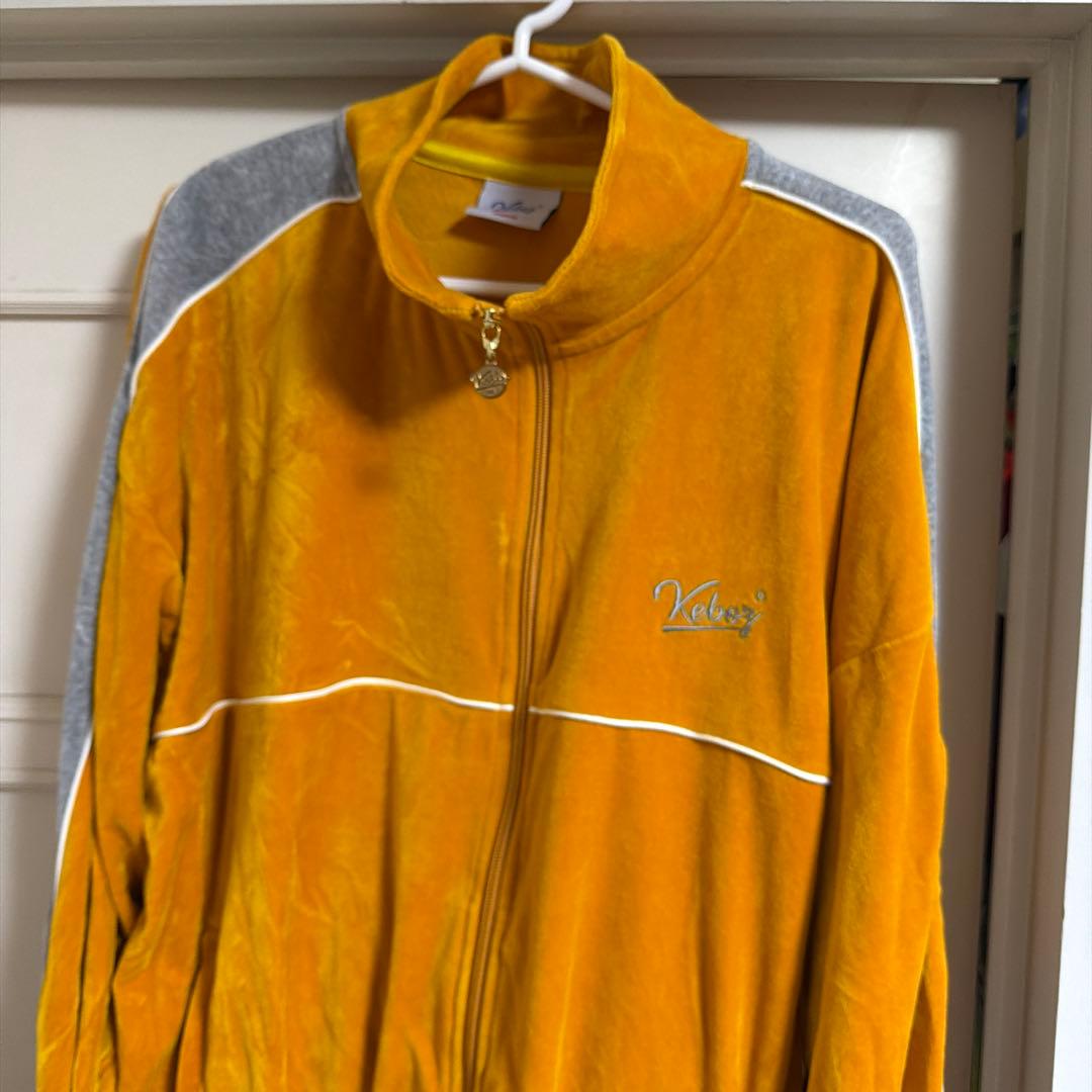 Keboz ケボズ ベロア セットアップ 上下 M ゴールド オレンジ