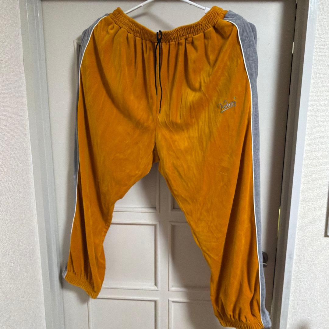 Keboz ケボズ ベロア セットアップ 上下 M ゴールド オレンジ