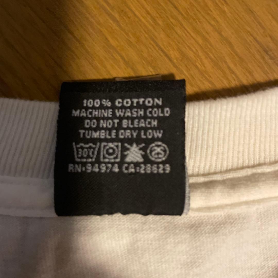 STUSSY 2000年以降黒タグ白色Tシャツ Lサイズ