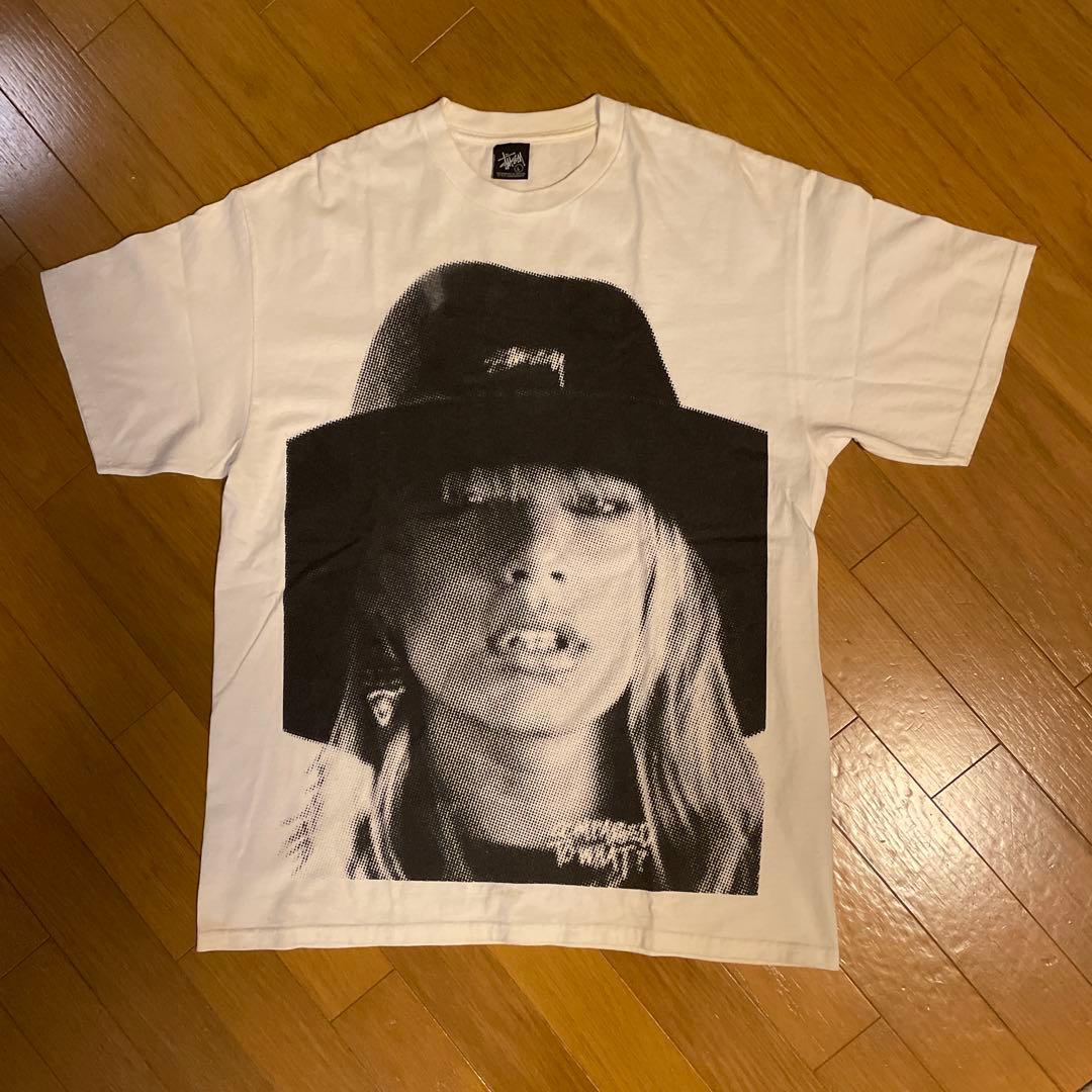 STUSSY 2000年以降黒タグ白色Tシャツ Lサイズ