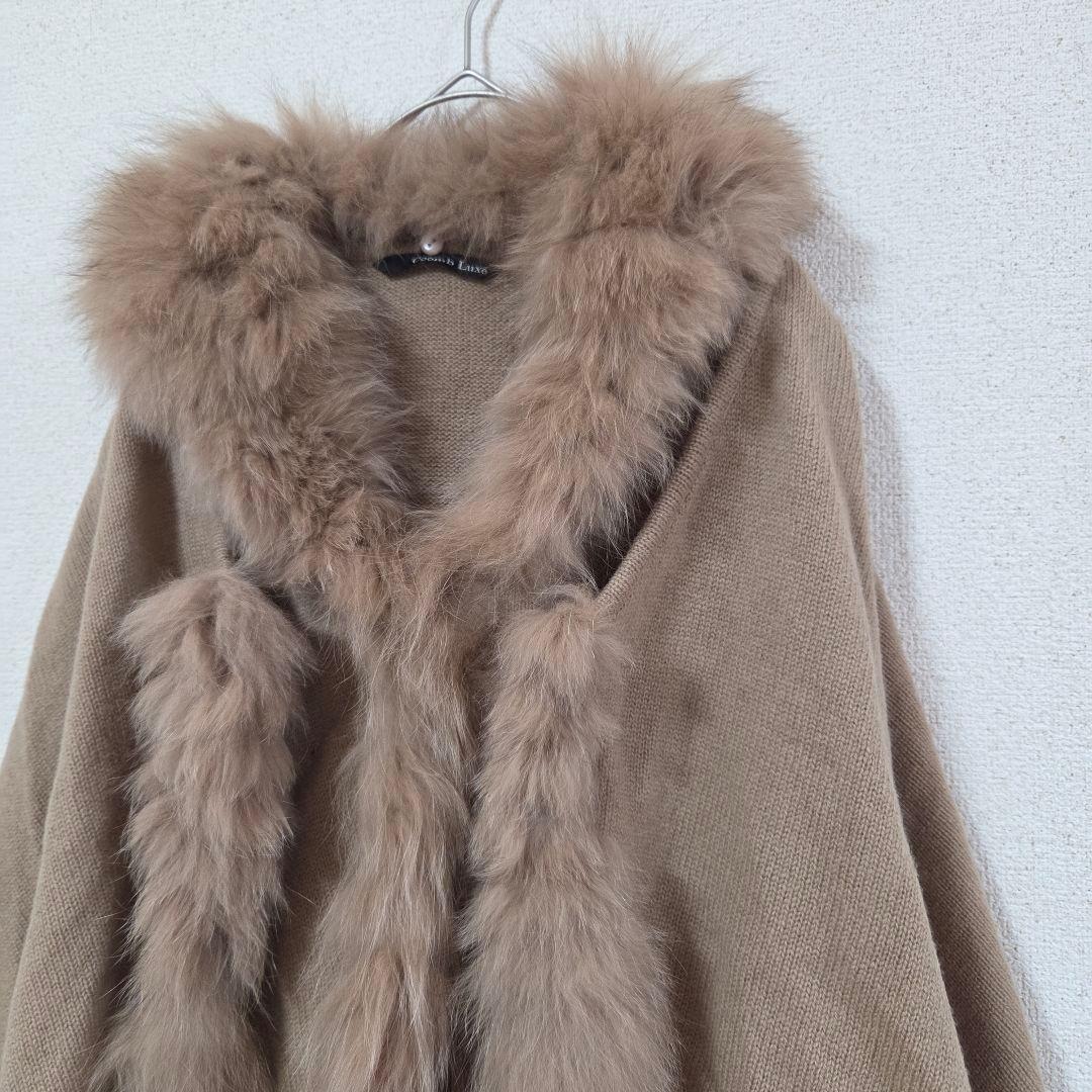 ★angel様★Coomb luxe/ベスト/ポンチョ/フォックスファー/カシミ