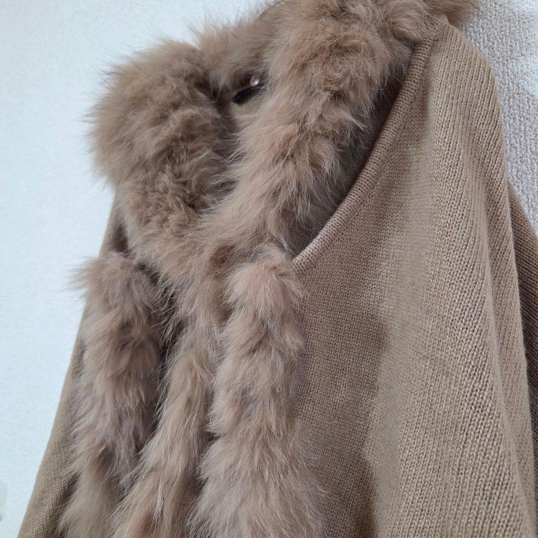 ★angel様★Coomb luxe/ベスト/ポンチョ/フォックスファー/カシミ