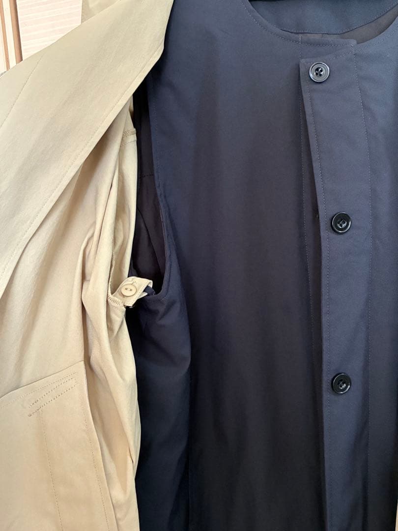 【未使用】中綿ベスト付きのかろやかミドル丈アウター（北欧、暮らしの道具店）