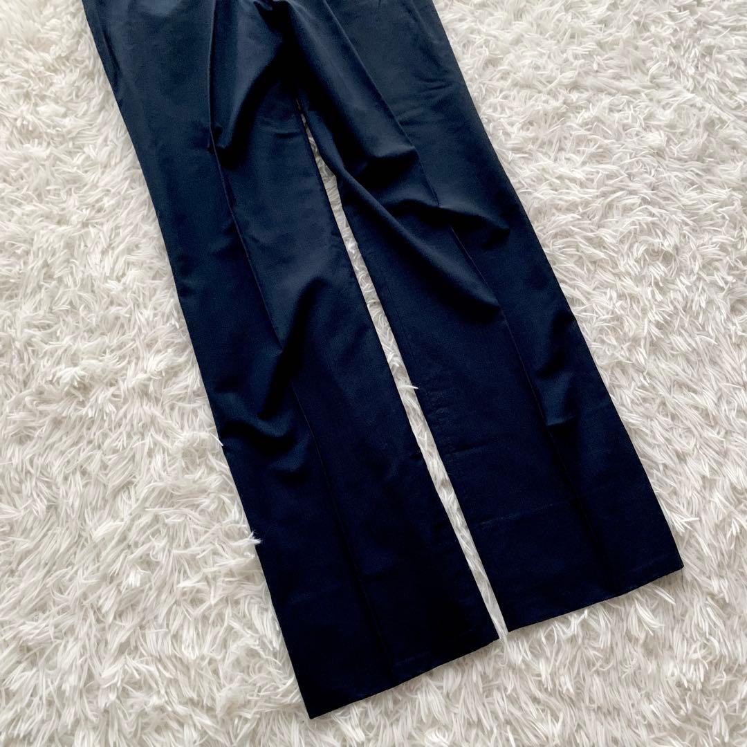 【希少 美品】ポールスミス シルク混 セットアップ スーツ 地図柄 ネイビー