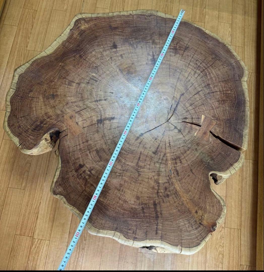 NOCE 80cm アカシア 一枚板 ローテーブル コーヒー カフェ 切株 天然