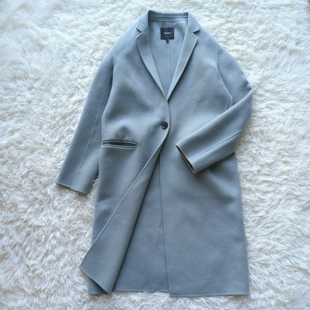 近年✨️セオリー チェスターコート ダブルフェイス カシミヤ サイズＳ