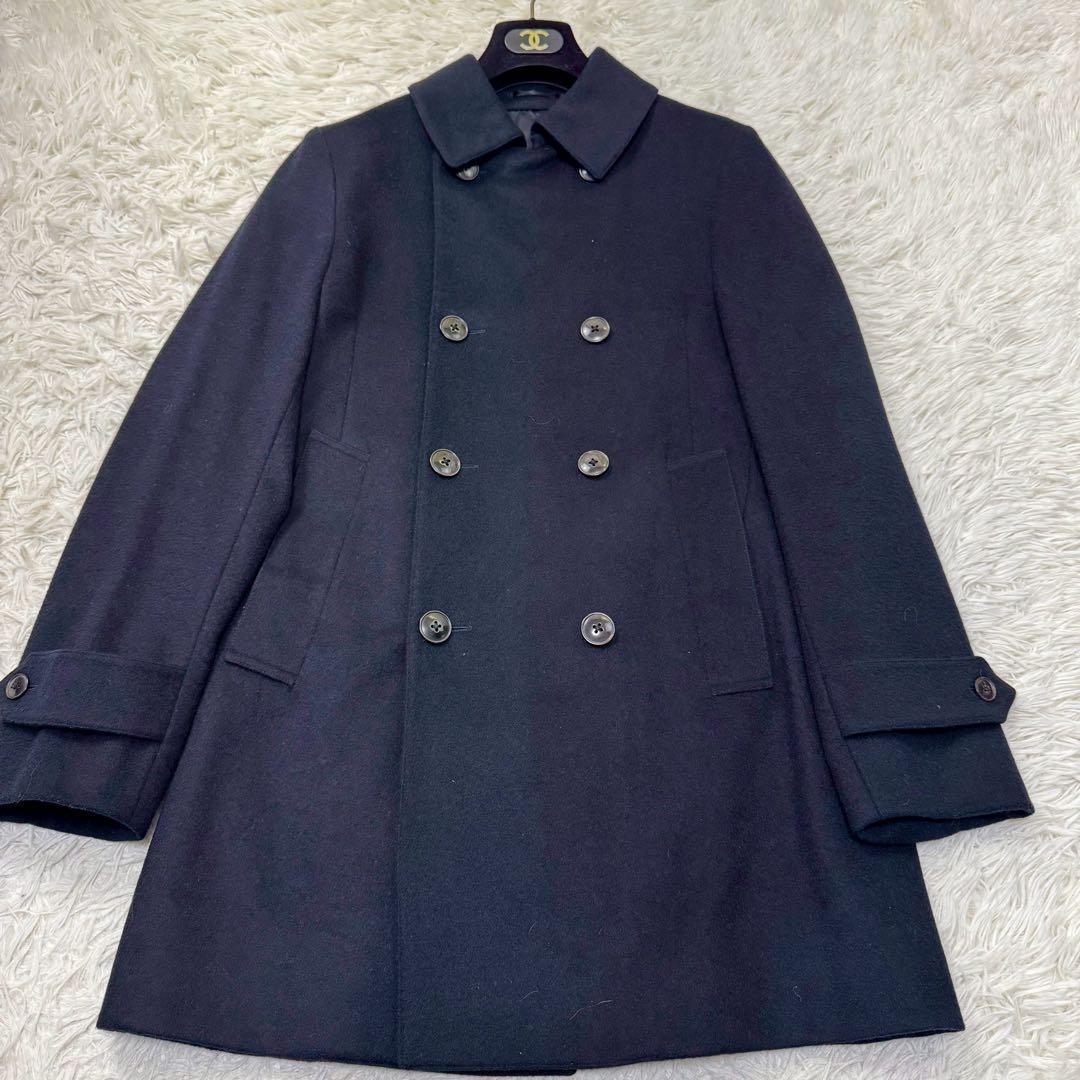 未使用級✨トゥモローランドピルグリム カシミヤ ネイビー ダブルチェスターコート