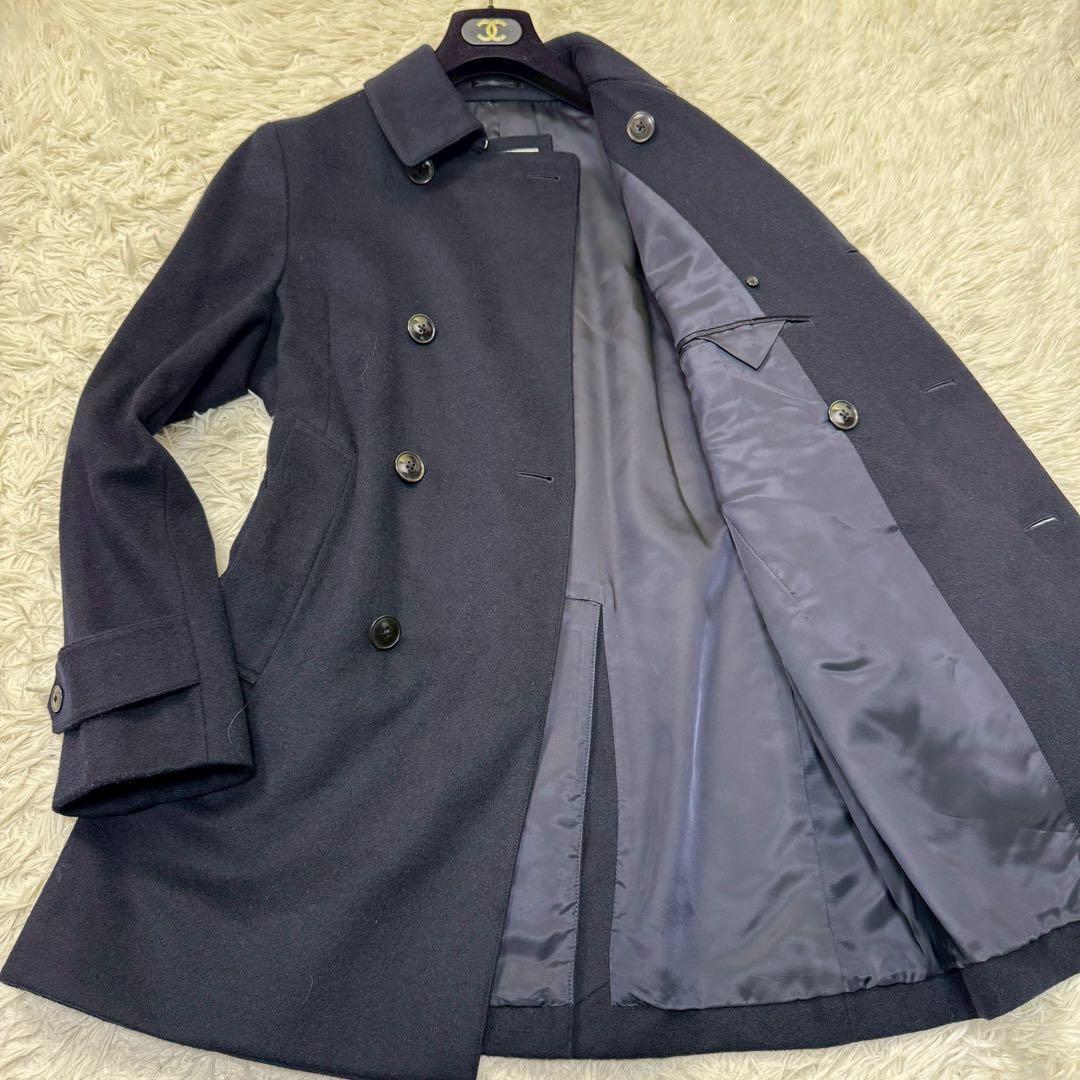 未使用級✨トゥモローランドピルグリム カシミヤ ネイビー ダブルチェスターコート