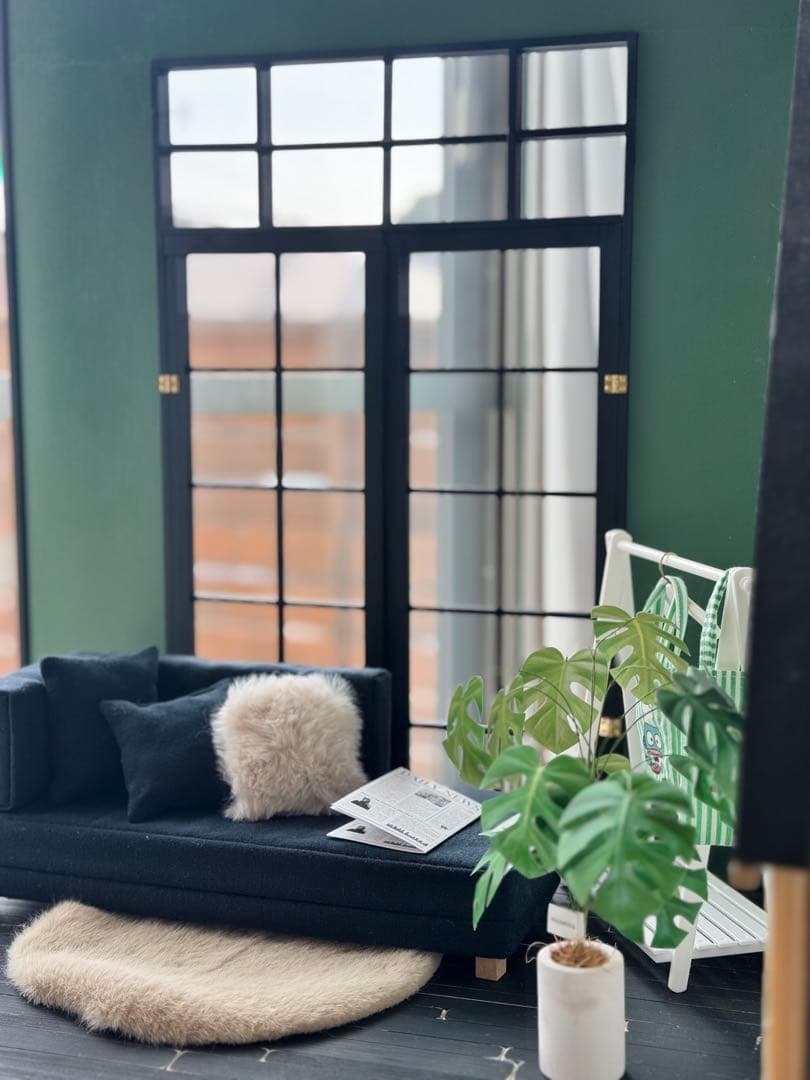 木製ドールハウス　背景ボード　撮影ボード