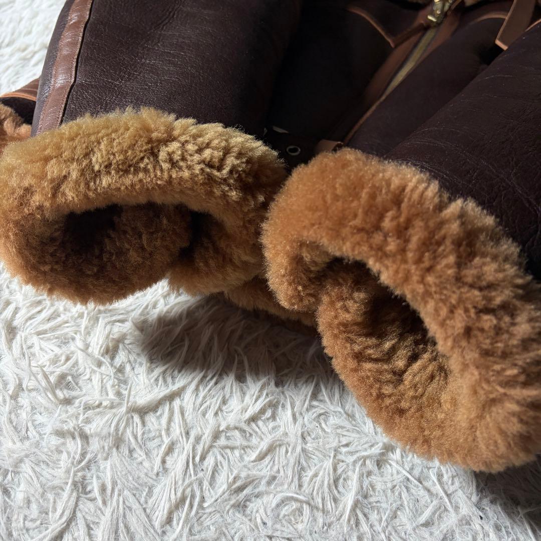 ド*ス様 極美品■ MORGANフライトジャケット　B-3 ムートン　羊革　ブラ