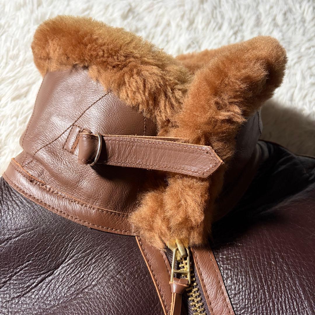 ド*ス様 極美品■ MORGANフライトジャケット　B-3 ムートン　羊革　ブラ