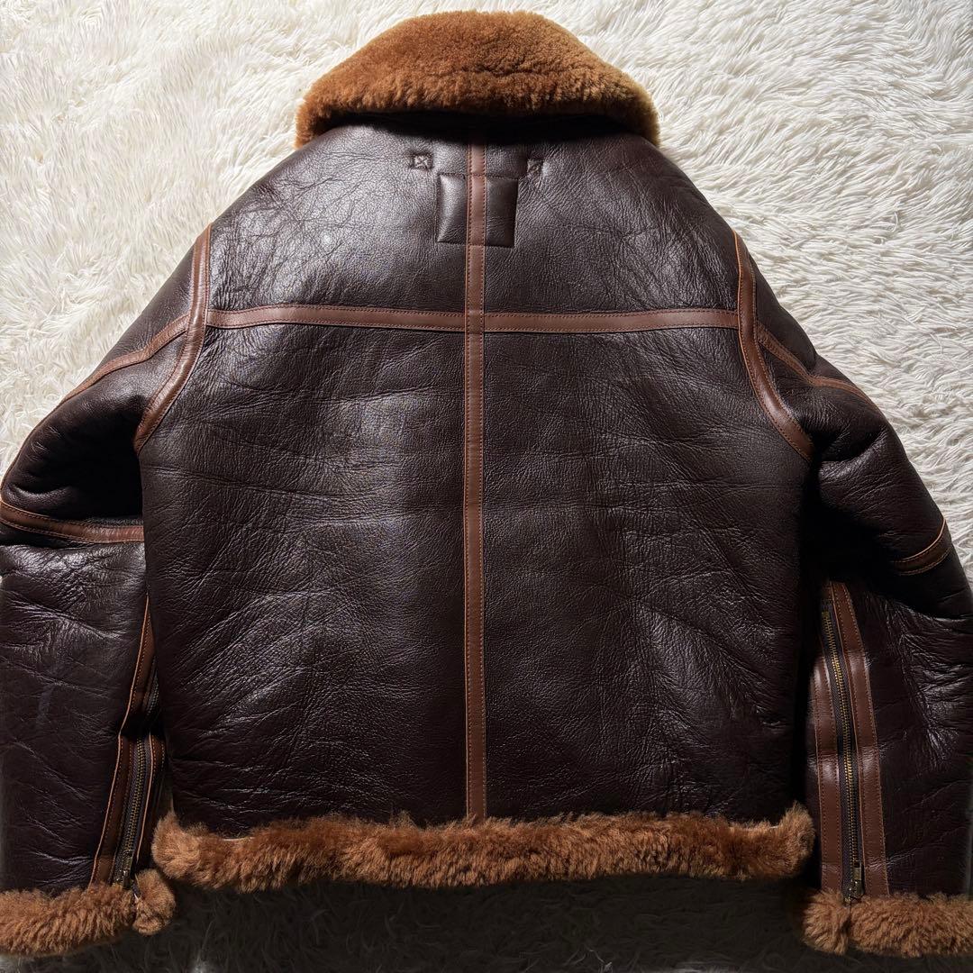 ド*ス様 極美品■ MORGANフライトジャケット　B-3 ムートン　羊革　ブラ