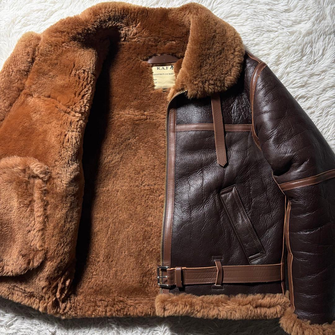 ド*ス様 極美品■ MORGANフライトジャケット　B-3 ムートン　羊革　ブラ