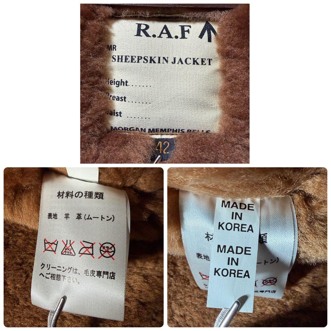 ド*ス様 極美品■ MORGANフライトジャケット　B-3 ムートン　羊革　ブラ