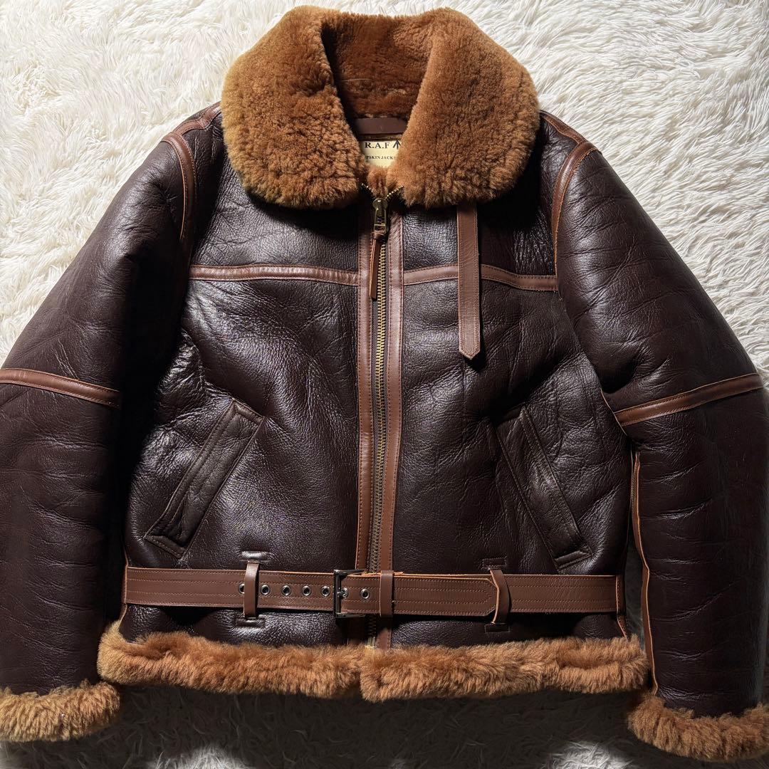 ド*ス様 極美品■ MORGANフライトジャケット　B-3 ムートン　羊革　ブラ