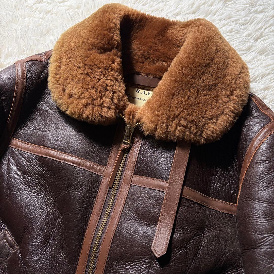ド*ス様 極美品■ MORGANフライトジャケット　B-3 ムートン　羊革　ブラ