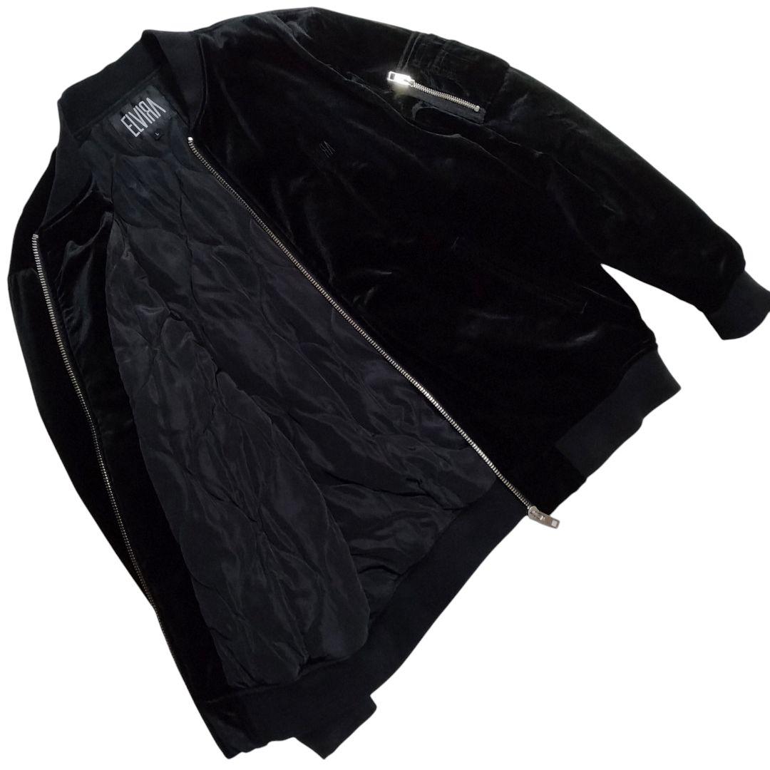 【ベロア MA-1 大きめ】エルビラ フライトジャケット ボンバー キルティング