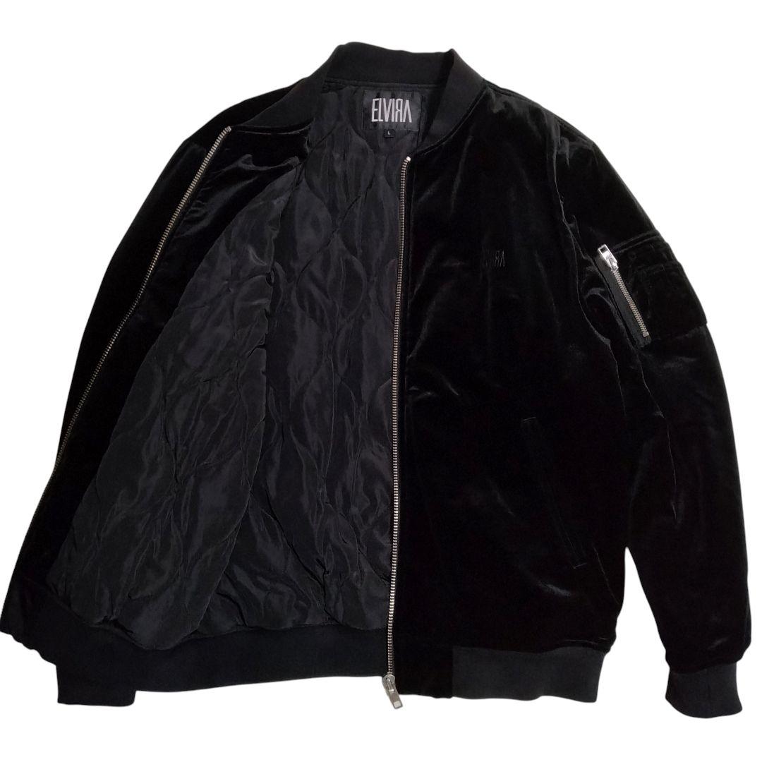 【ベロア MA-1 大きめ】エルビラ フライトジャケット ボンバー キルティング