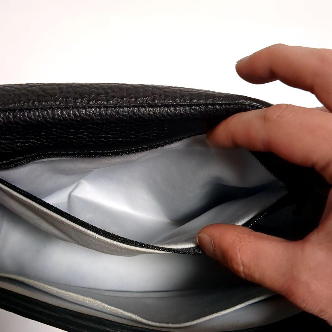 ✨美品✨JRA内タグ クロコダイル ショルダーバッグ センター取り ブラック