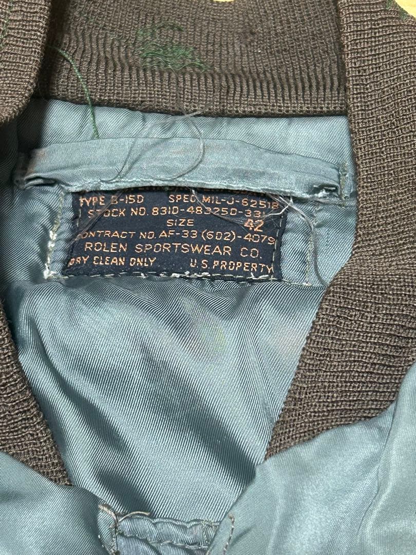 50s USAF TYPE B-15D フライトジャケット　モディファイ