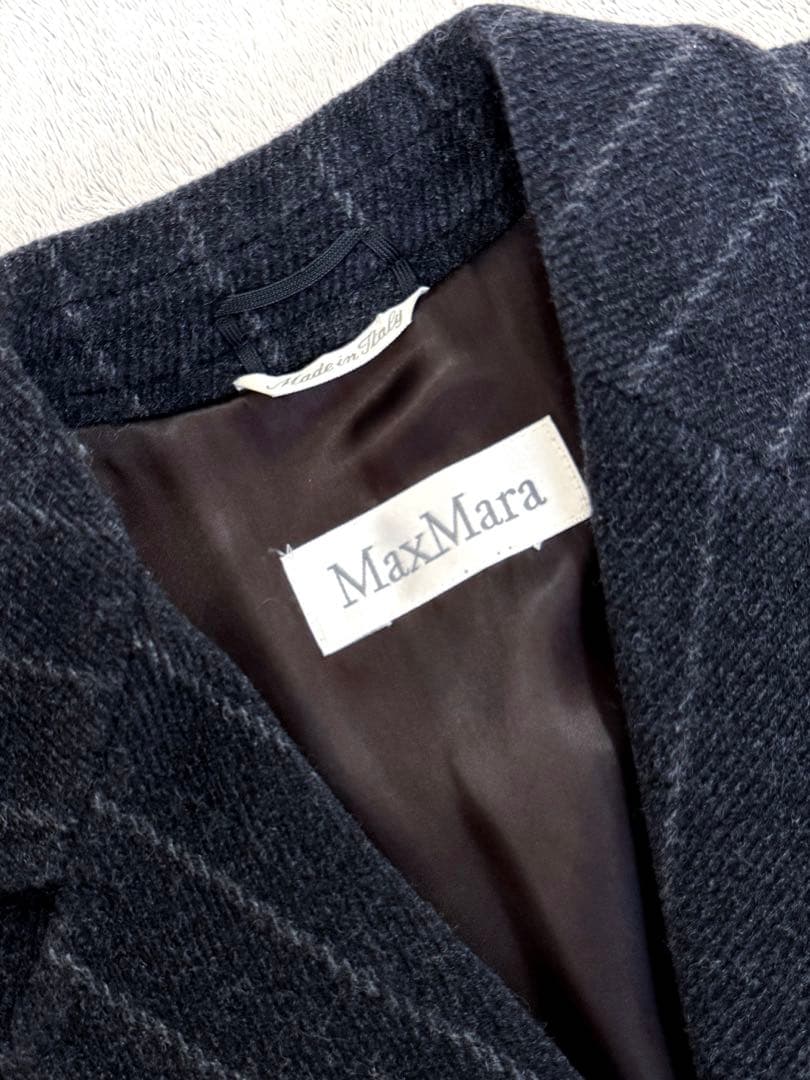美品　高級　MaxMara チェスターコート マキシ丈 ロングコート　白タグ