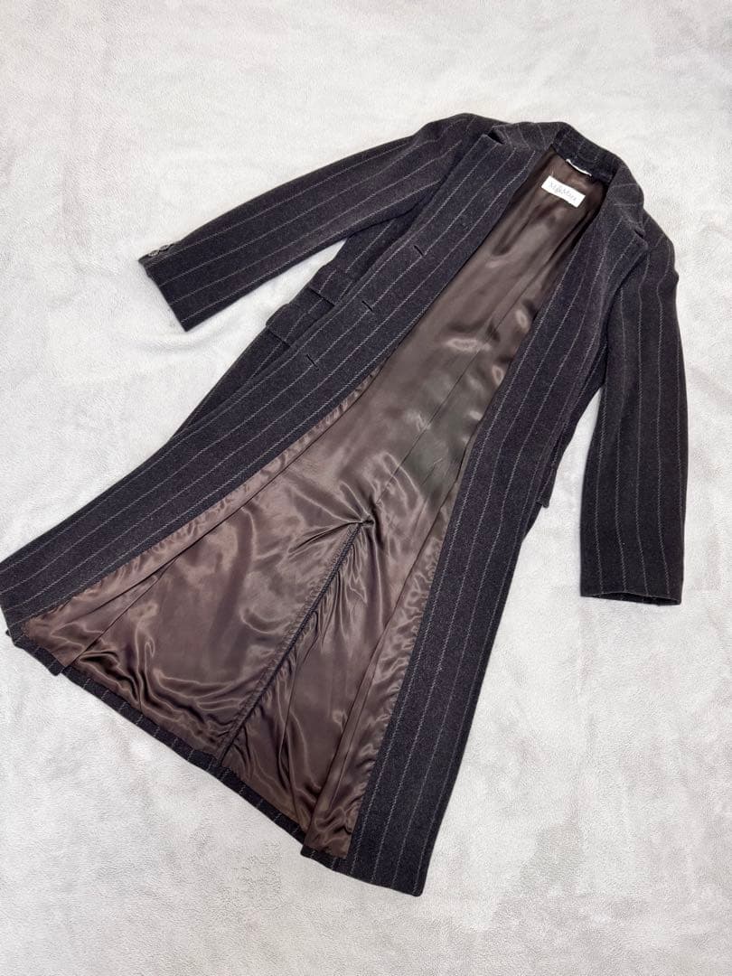 美品　高級　MaxMara チェスターコート マキシ丈 ロングコート　白タグ