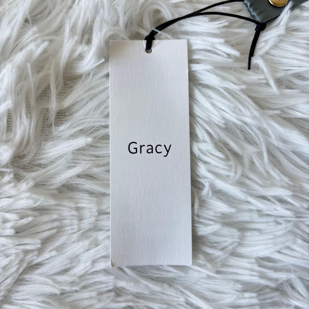 未使用　グレイシー　日傘　フリル　晴雨兼用　バイカラー　水色　グレー