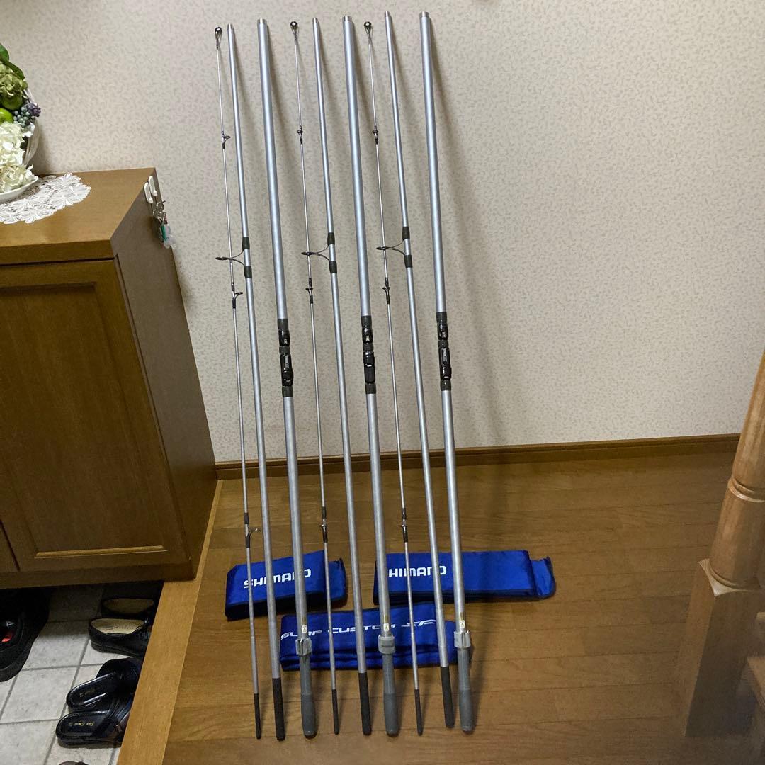 シマノ　投げ竿、投げリール　3セット　竿ケース付き