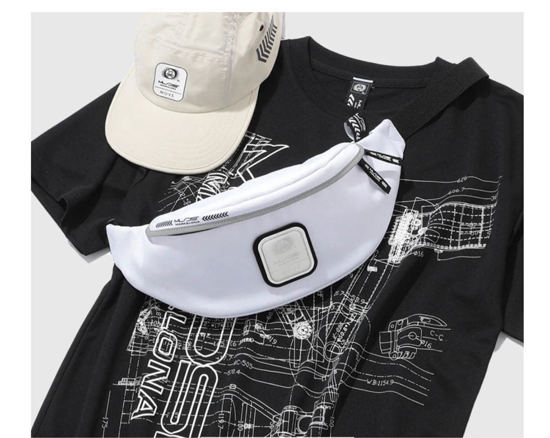 1*8様 木村拓哉モデル　マークアンドロナ　男女兼用　ウエストポーチ　バッグ　白